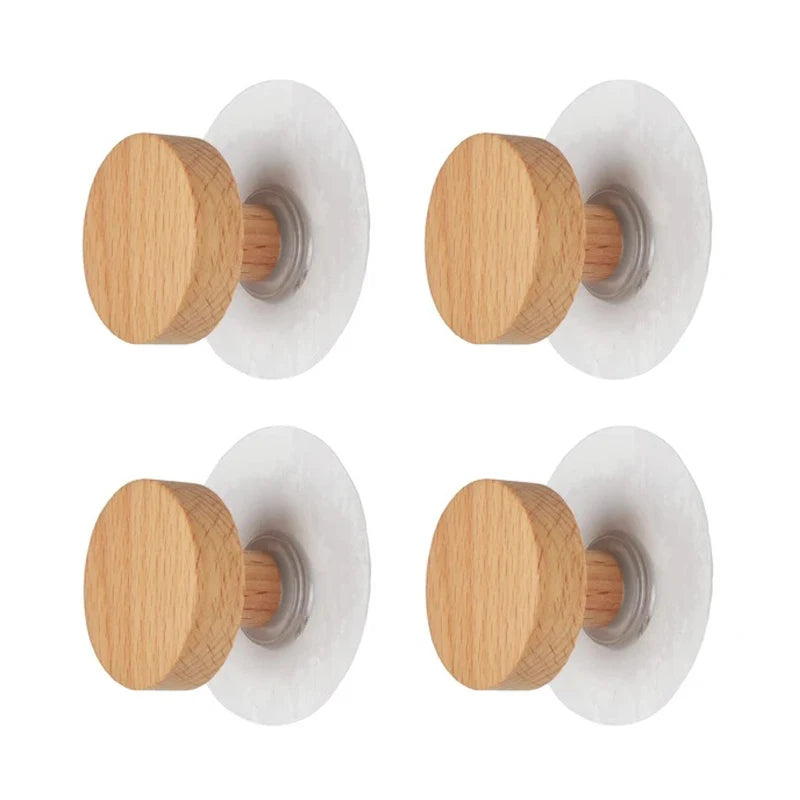 Wooden Hook Geometric Shape Wood Wall Hook Wooden Coat Peg Coat Hanger for Hanging Clothes Hat Scarves and Towel in Bedroom