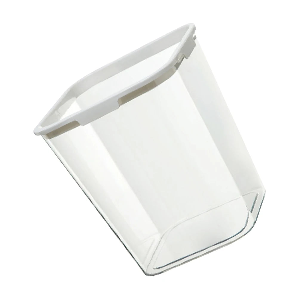 Square Transparent Trash Can Small Rectangular Clear Cans Bin Basket Office Household