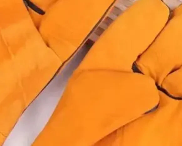 Cowhide Flame-retardant Welding Work Gloves Mechanic Gloves Tools 1Pair Heat-proof Metal Welding Protector Gloves